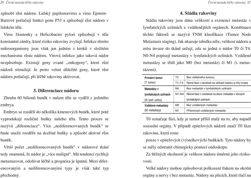 Virová infekce jako taková nádor nezpůsobuje. Existují geny zvané onkogeny, které růst nádorů stimulují. Je proto velmi důležité geny, které růst nádoru potlačují, při léčbě rakoviny aktivovat. 3.