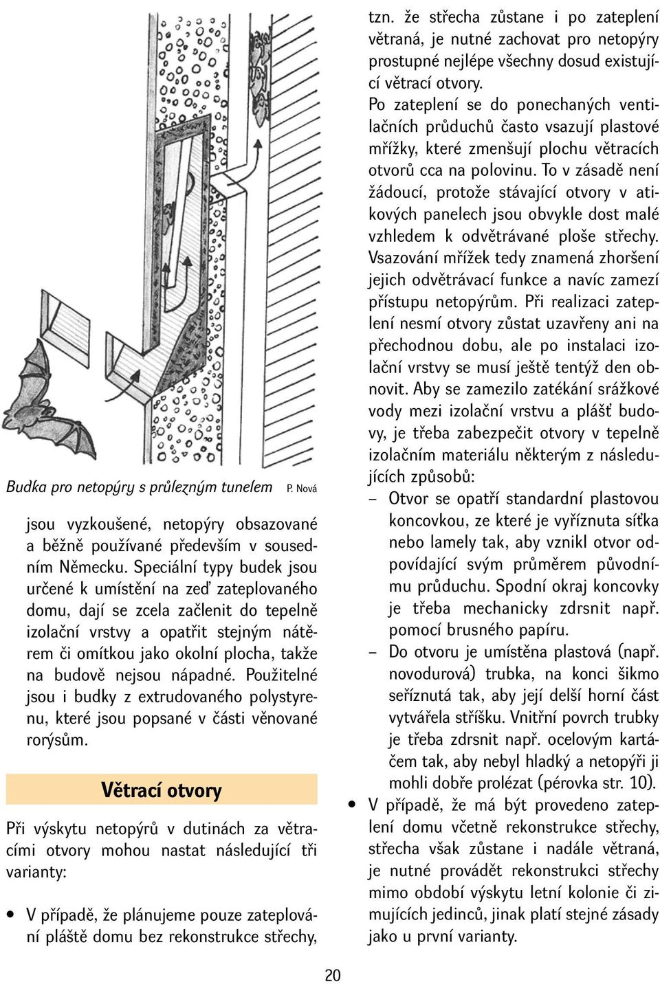 nejsou nápadné. Použitelné jsou i budky z extrudovaného polystyrenu, které jsou popsané v části věnované rorýsům.