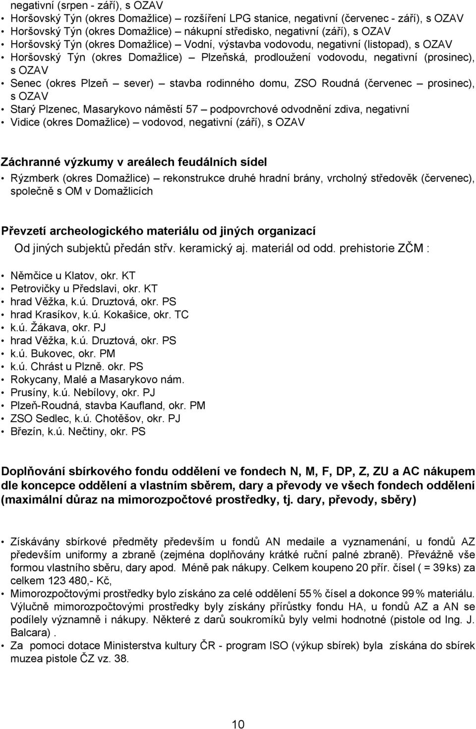 sever) stavba rodinného domu, ZSO Roudná (červenec prosinec), s OZAV Starý Plzenec, Masarykovo náměstí 57 podpovrchové odvodnění zdiva, negativní Vidice (okres Domažlice) vodovod, negativní (září), s