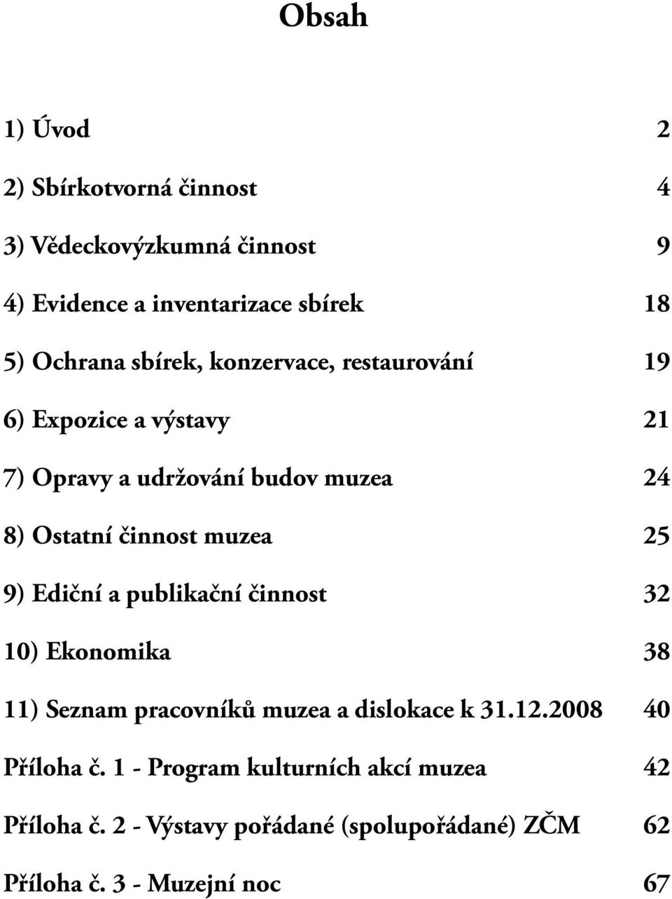 muzea 25 9) Ediční a publikační činnost 32 10) Ekonomika 38 11) Seznam pracovníků muzea a dislokace k 31.12.