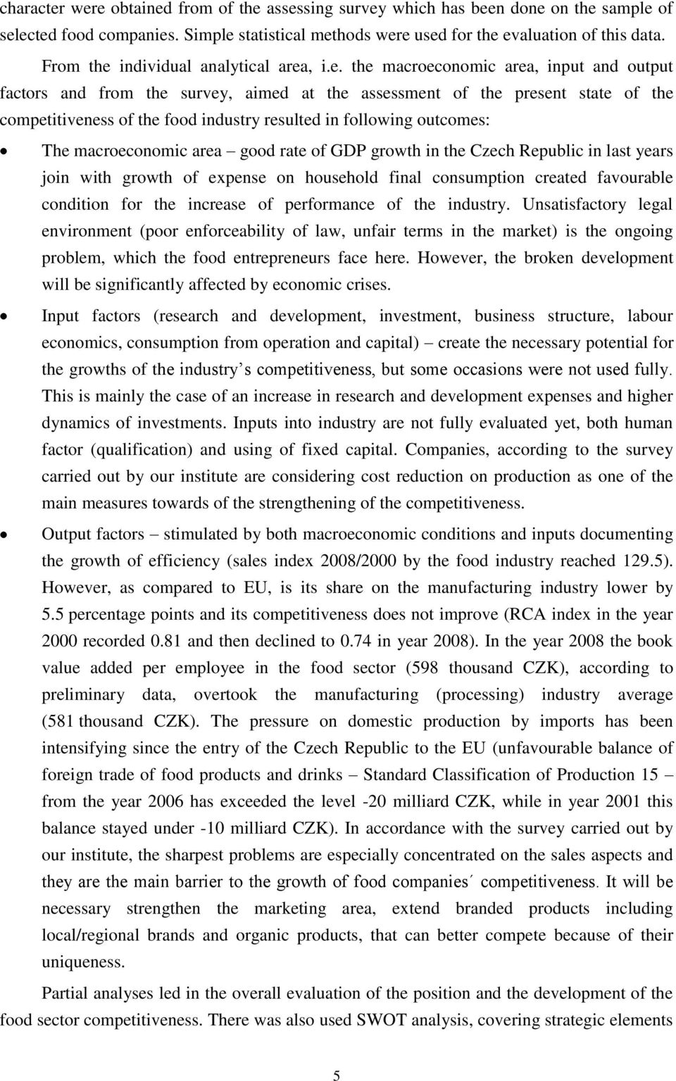 individual analytical area