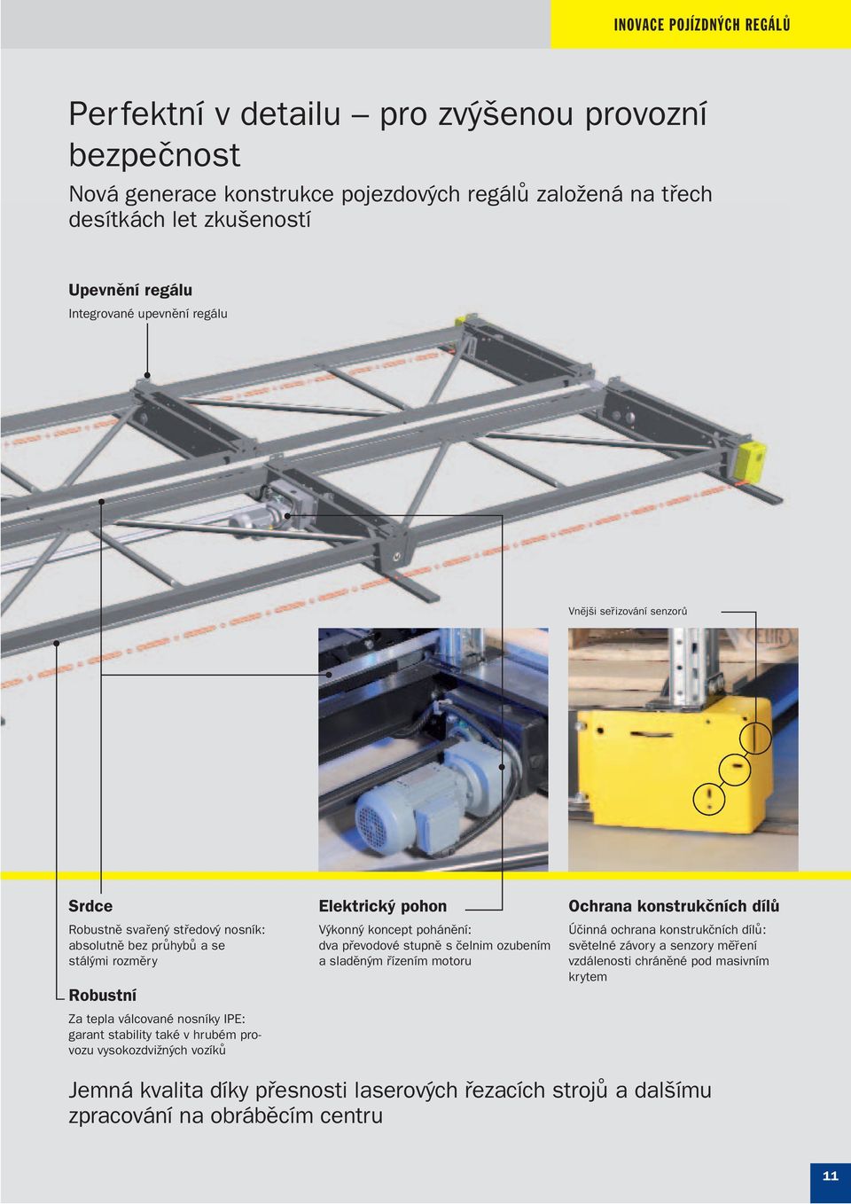 stability také v hrubém provozu vysokozdvižných vozíků Elektrický pohon Výkonný koncept pohánění: dva převodové stupně s c elnim ozubením a sladěným řízením motoru Ochrana konstrukčních dílů