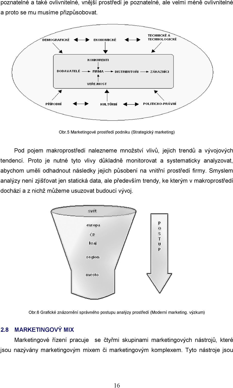 Proto je nutné tyto vlivy důkladně monitorovat a systematicky analyzovat, abychom uměli odhadnout následky jejich působení na vnitřní prostředí firmy.