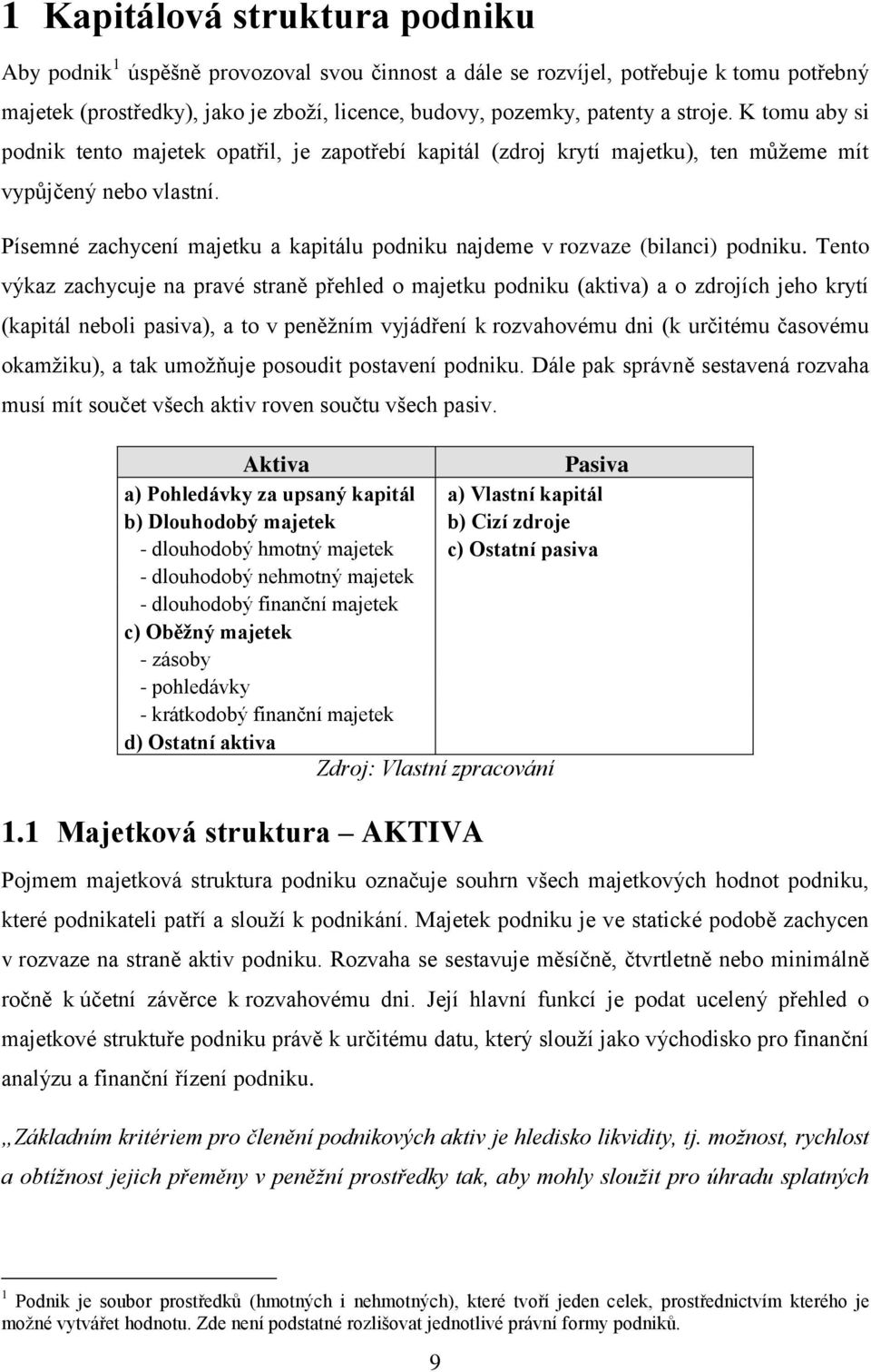 Písemné zachycení majetku a kapitálu podniku najdeme v rozvaze (bilanci) podniku.