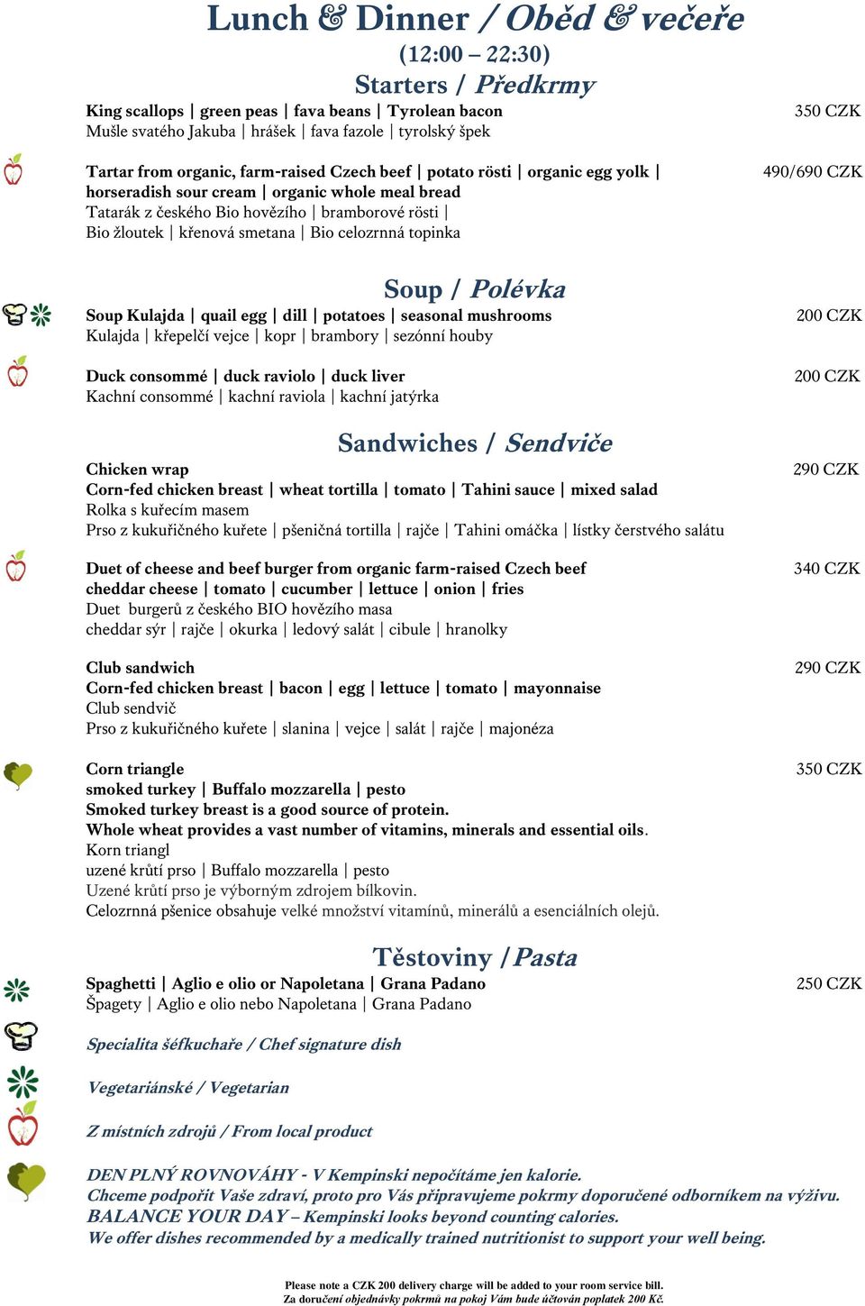 Soup / Polévka Soup Kulajda quail egg dill potatoes seasonal mushrooms Kulajda křepelčí vejce kopr brambory sezónní houby Duck consommé duck raviolo duck liver Kachní consommé kachní raviola kachní