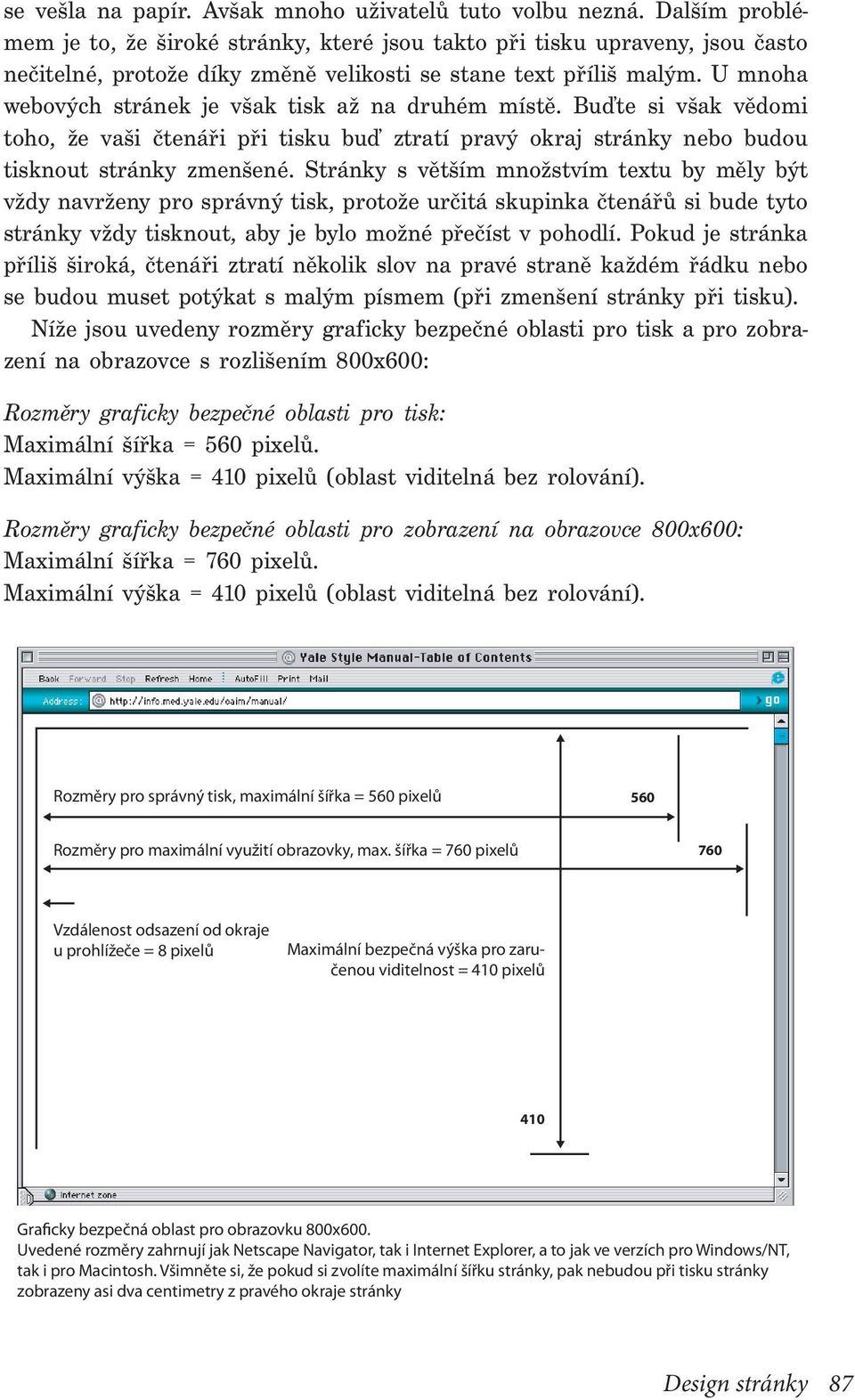 U mnoha webových stránek je však tisk až na druhém místě. Buďte si však vědomi toho, že vaši čtenáři při tisku buď ztratí pravý okraj stránky nebo budou tisknout stránky zmenšené.