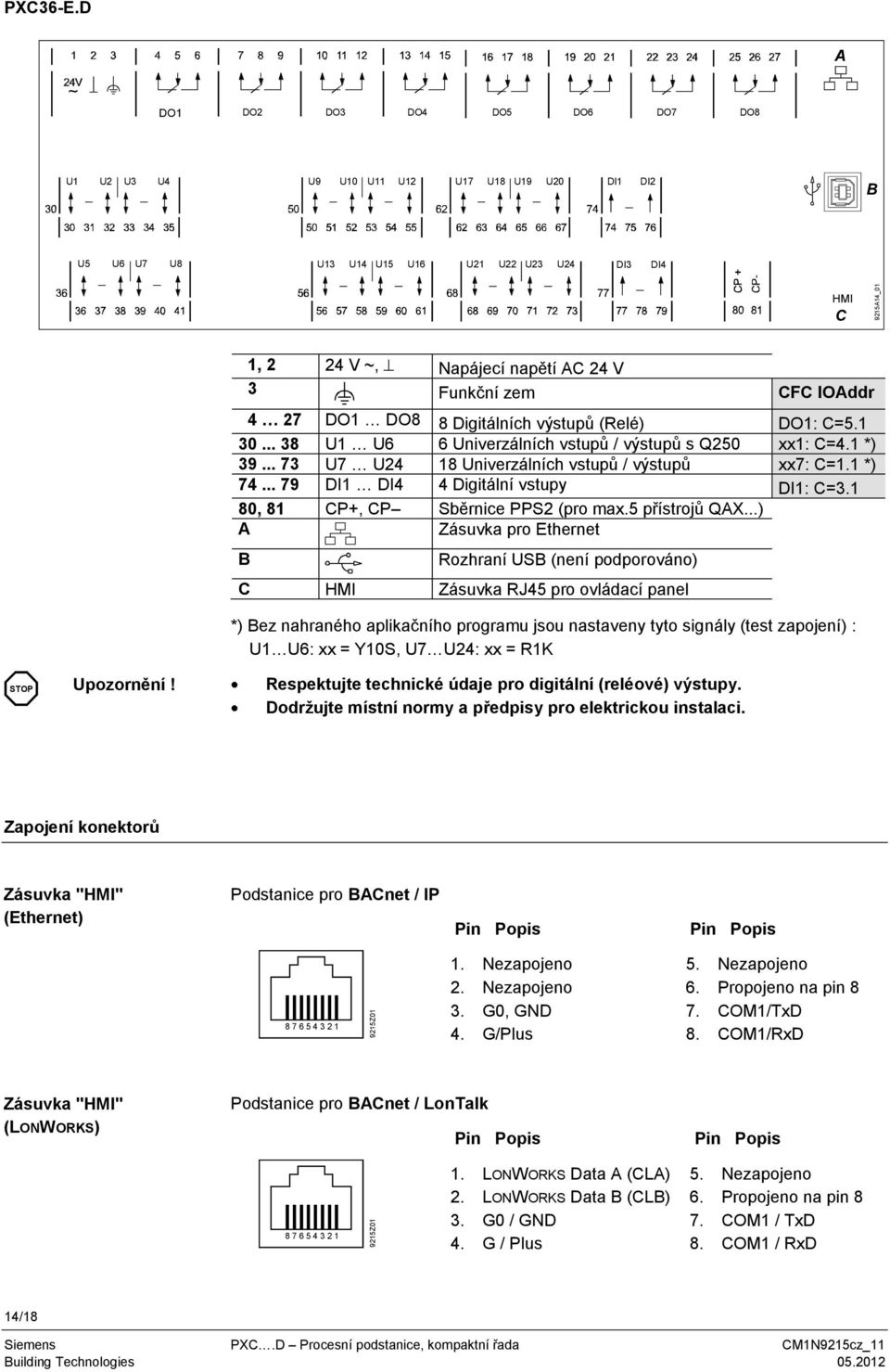 Digitálních výstupů (Relé) DO1: C=5.1 30... 38 1 6 6 niverzálních vstupů / výstupů s Q250 xx1: C=4.1 *) 39... 73 7 24 18 niverzálních vstupů / výstupů xx7: C=1.1 *) 74.