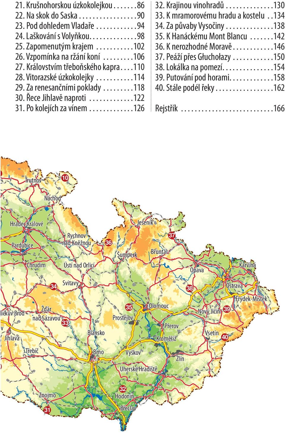 Po kolejích za vínem.............126 ablonec ad Nisou 1 Rejstřík...........................166 10 Trutnov Semily 32. Krajinou vinohradů..............130 33. K mramorovému hradu a kostelu..134 34.