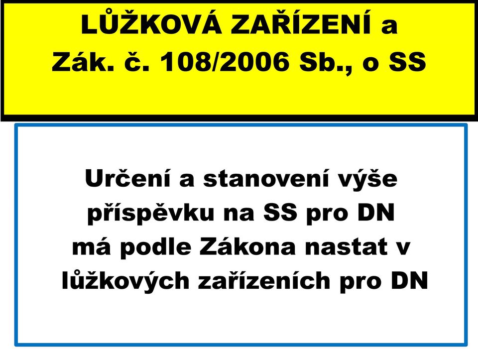 , o SS Určení a stanovení výše