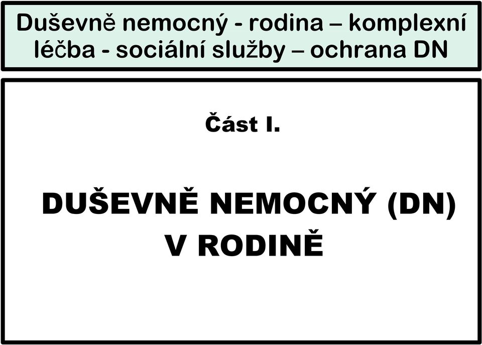 služby ochrana DN Část t I.