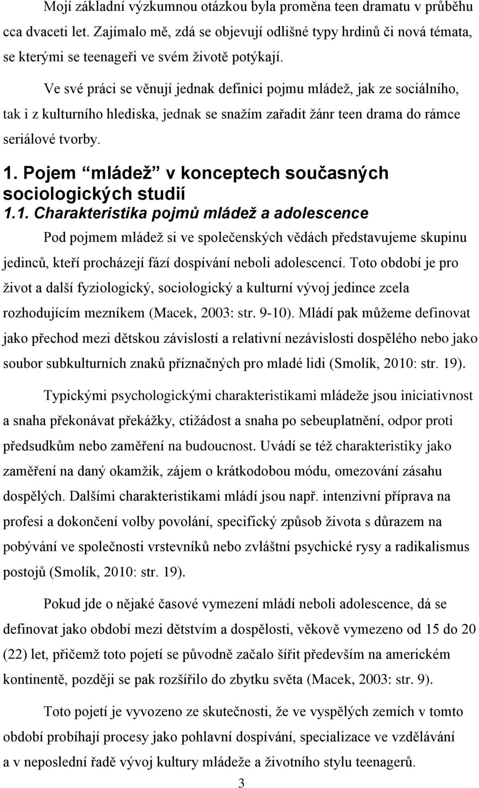 Pojem mládež v konceptech současných sociologických studií 1.