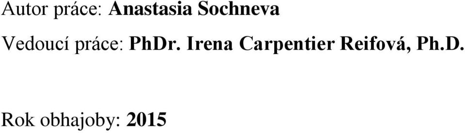 PhDr. Irena Carpentier