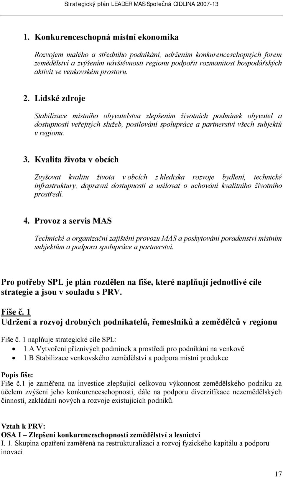 venkovském prostoru. 2.