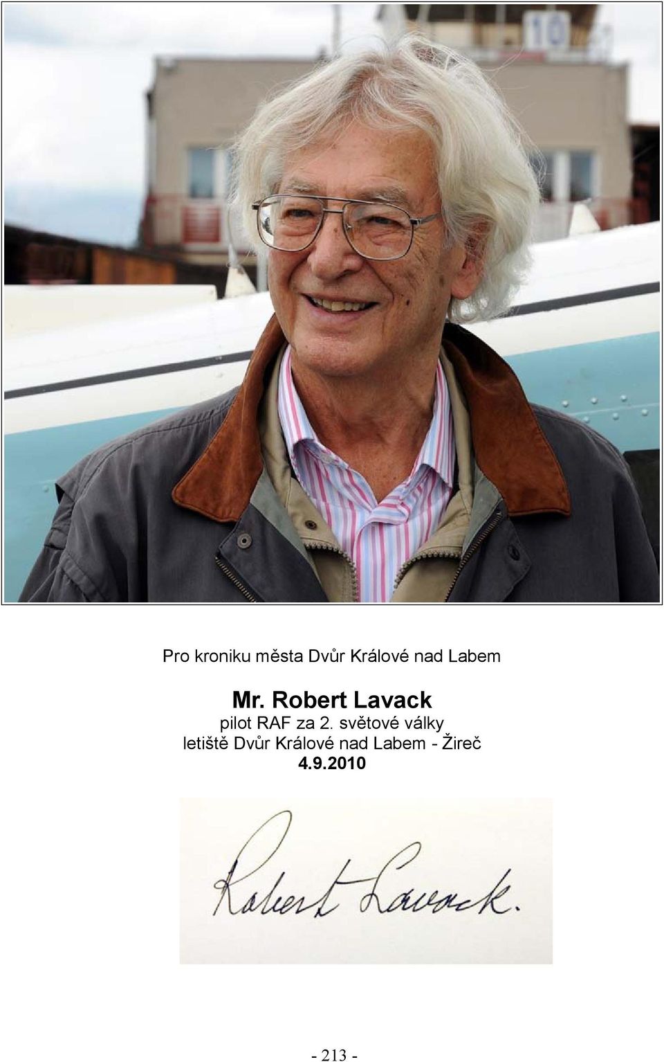 Robert Lavack pilot RAF za 2.