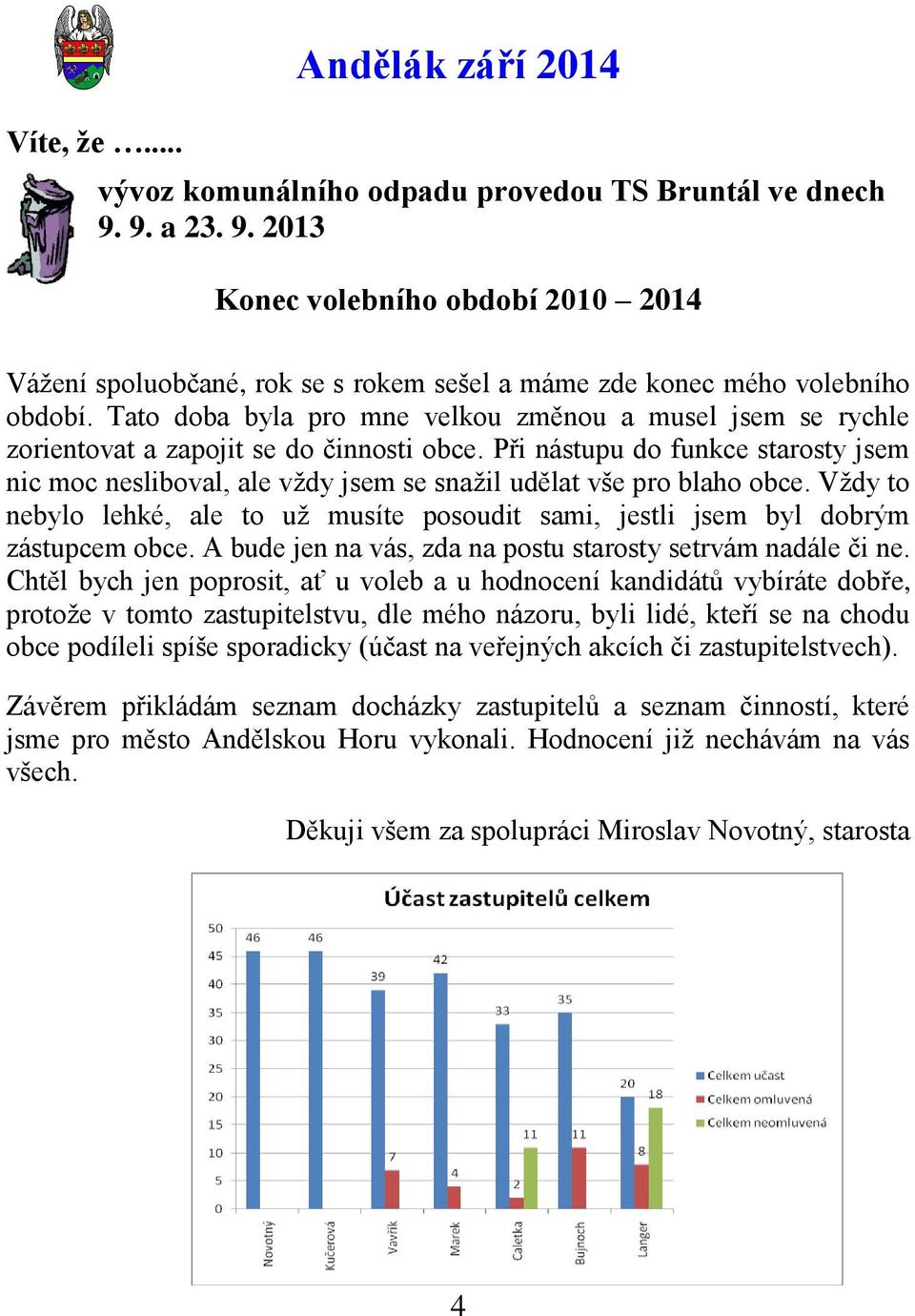 Tato doba byla pro mne velkou změnou a musel jsem se rychle zorientovat a zapojit se do činnosti obce.