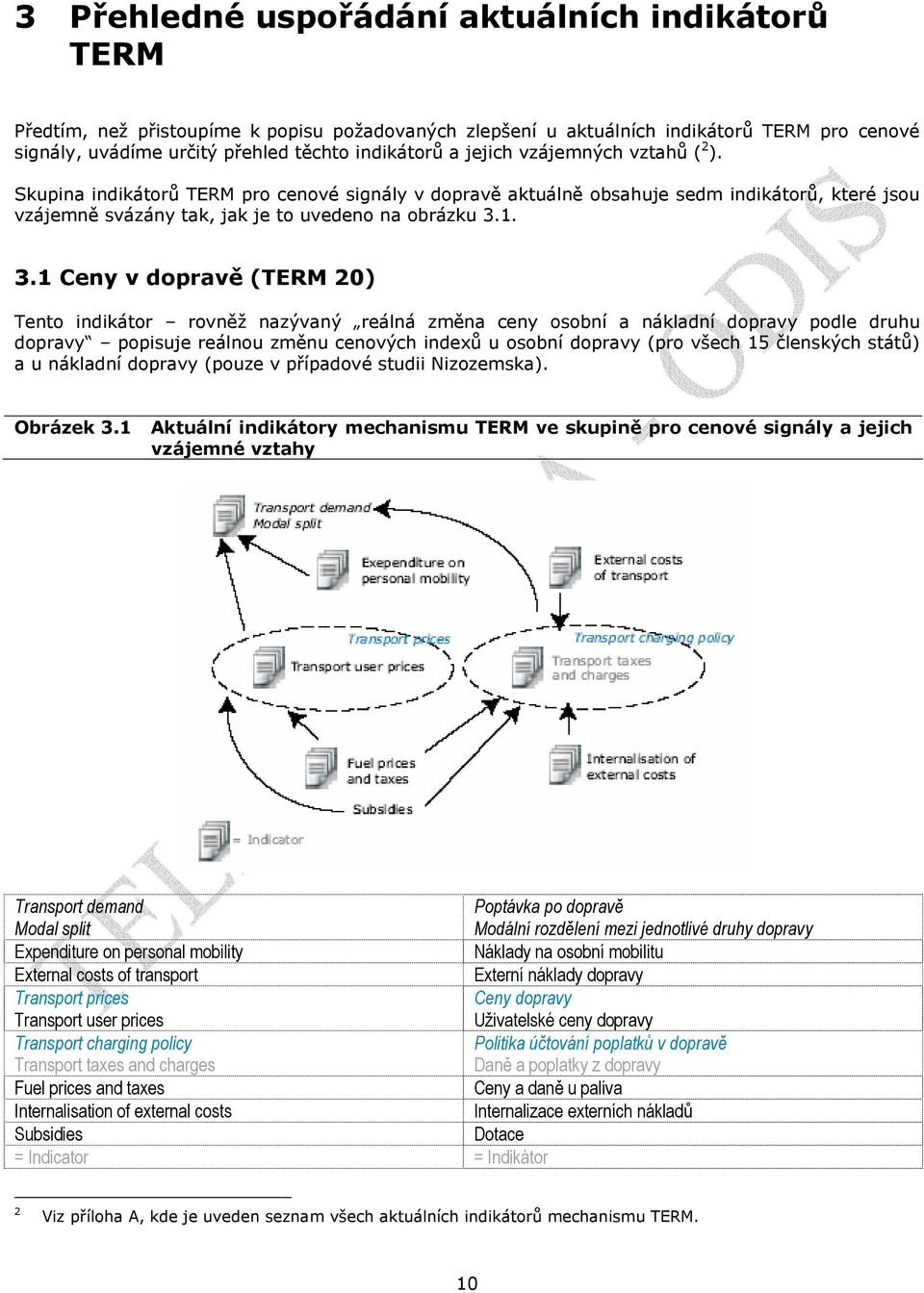 1. 3.1 Ceny v dopravě (TERM 20) Tento indikátor rovněž nazývaný reálná změna ceny osobní a nákladní dopravy podle druhu dopravy popisuje reálnou změnu cenových indexů u osobní dopravy (pro všech 15