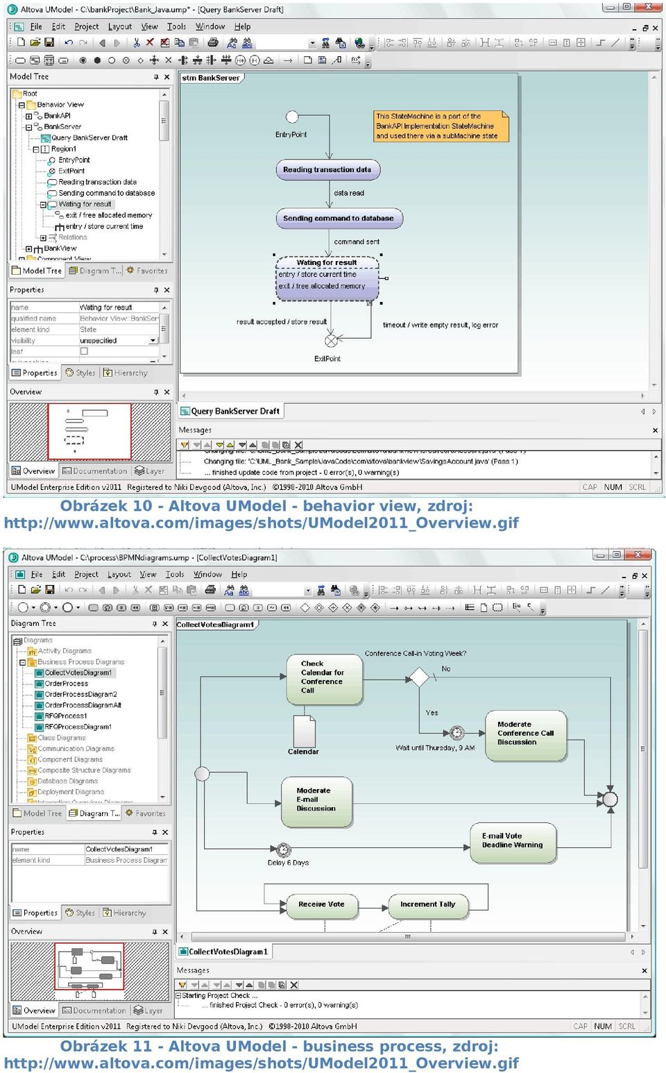 gif Obrázek 11 - Altova UModel - business process,