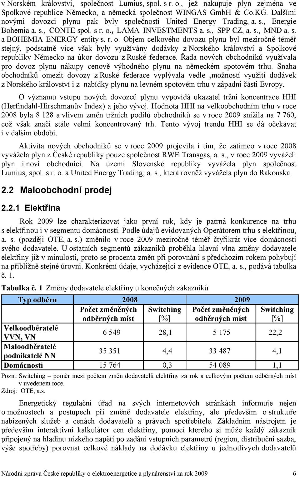 r. o. Objem celkového dovozu plynu byl meziročně téměř stejný, podstatně více však byly využívány dodávky z Norského království a Spolkové republiky Německo na úkor dovozu z Ruské federace.