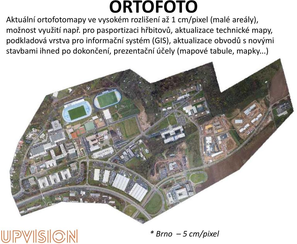 pro pasportizaci hřbitovů, aktualizace technické mapy, podkladová vrstva pro