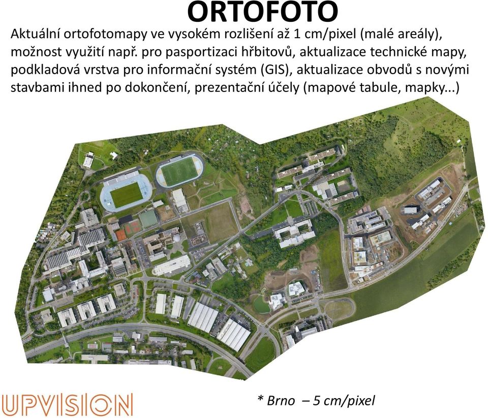 pro pasportizaci hřbitovů, aktualizace technické mapy, podkladová vrstva pro