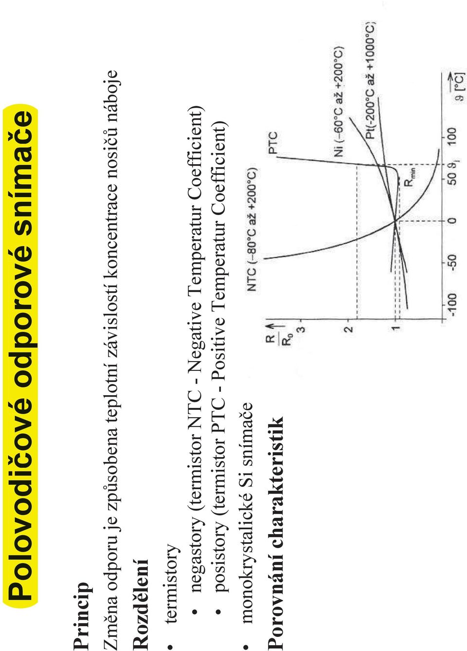 len& termistory negastory (termistor NTC - Negative Temperatur Coefficient)