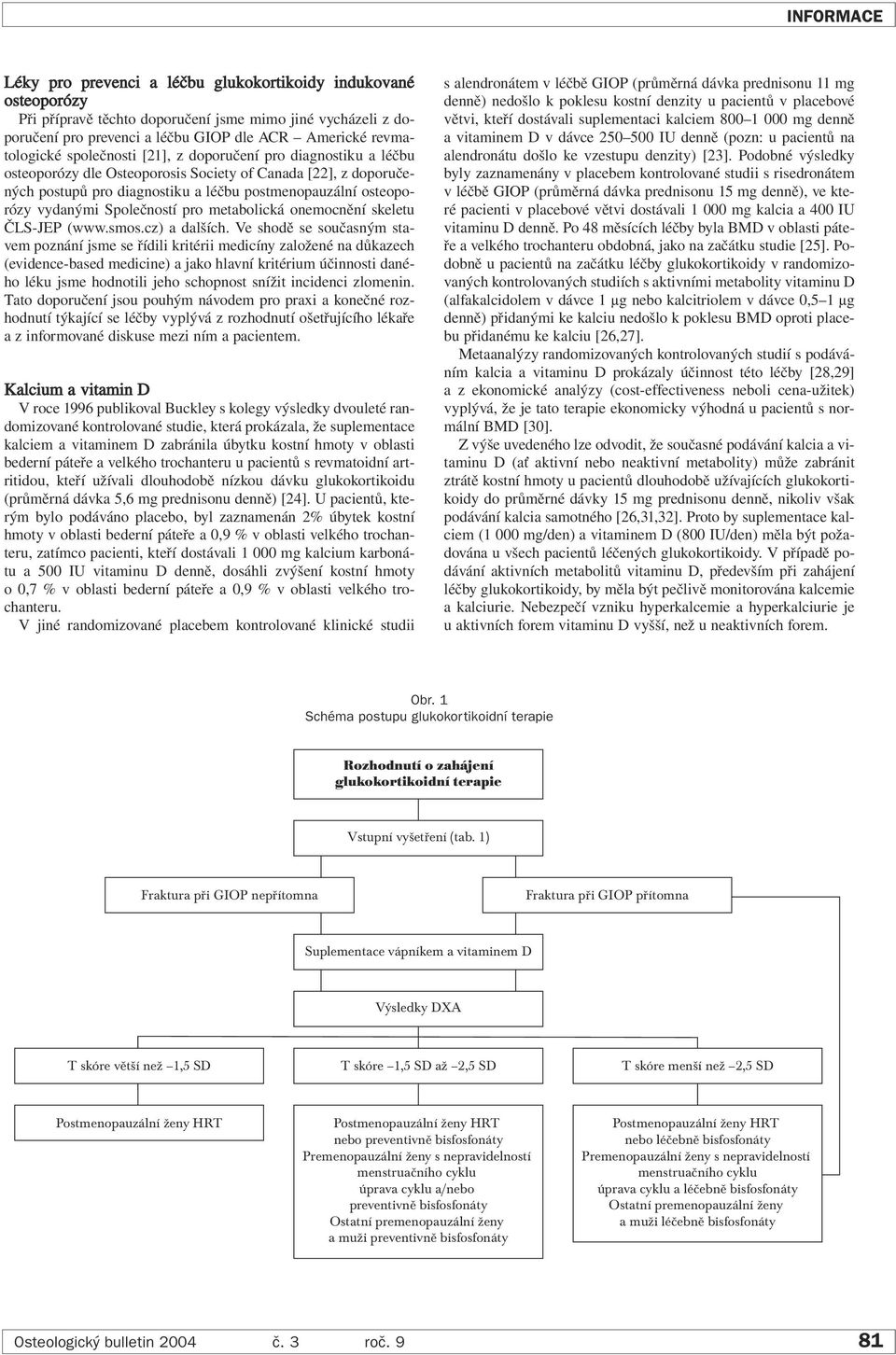 vydanými Společností pro metabolická onemocnění skeletu ČLS-JEP (www.smos.cz) a dalších.