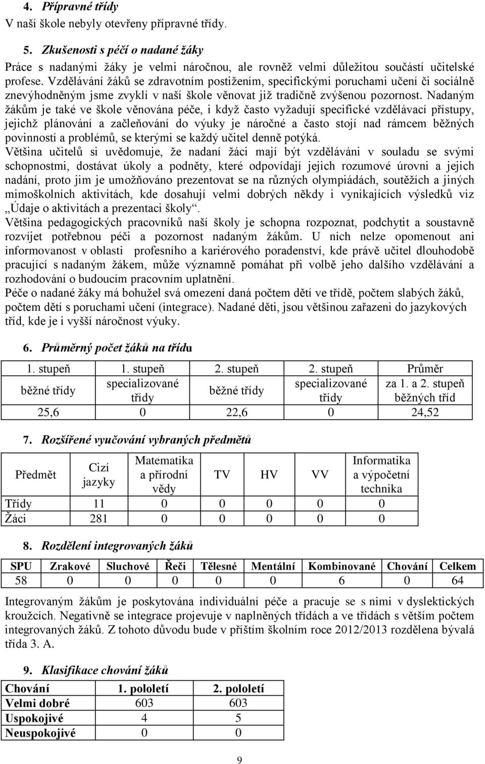 Nadaným žákům je také ve škole věnována péče, i když často vyžadují specifické vzdělávací přístupy, jejichž plánování a začleňování do výuky je náročné a často stojí nad rámcem běžných povinností a