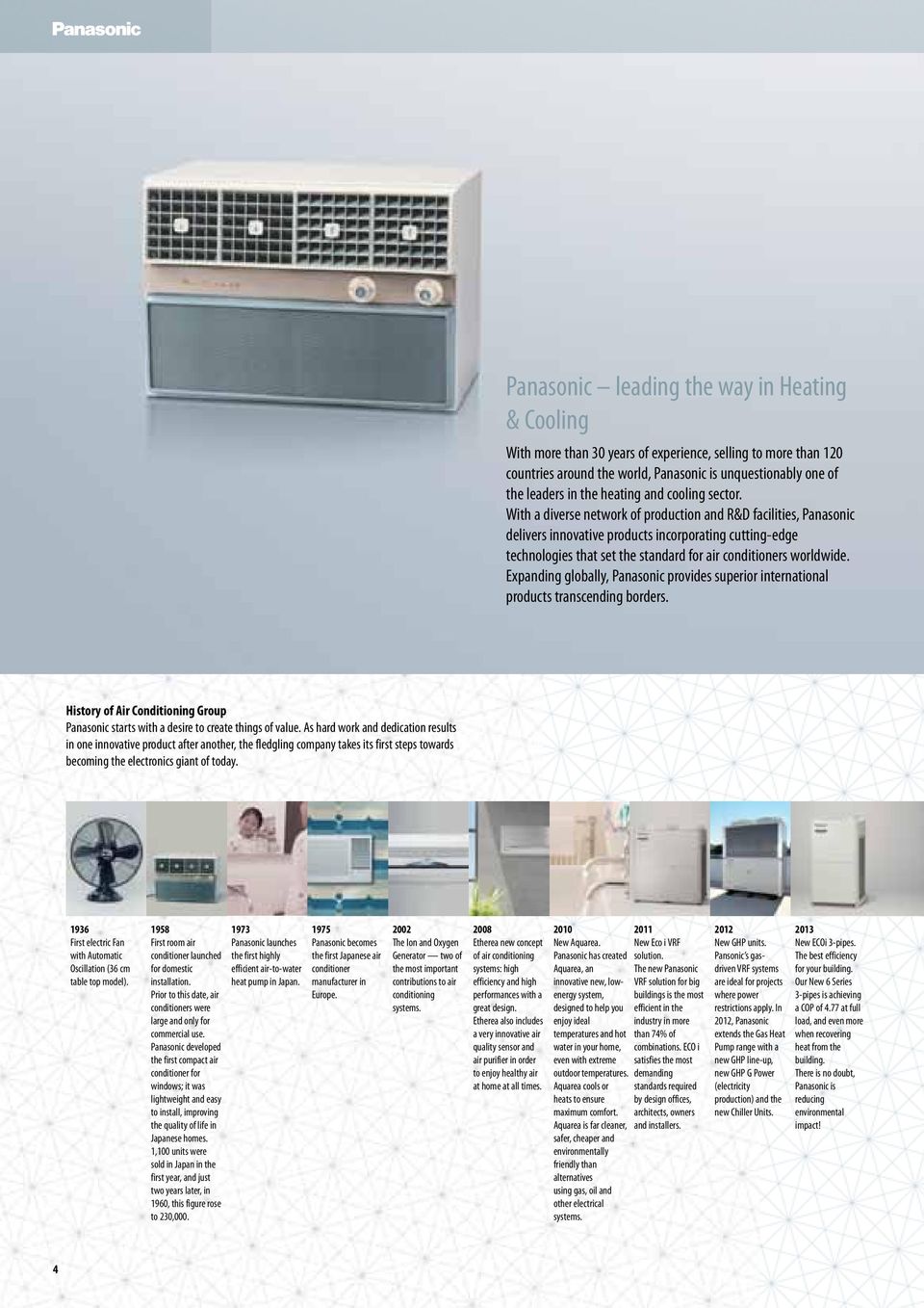 With a diverse network of production and R&D facilities, Panasonic delivers innovative products incorporating cutting-edge technologies that set the standard for air conditioners worldwide.