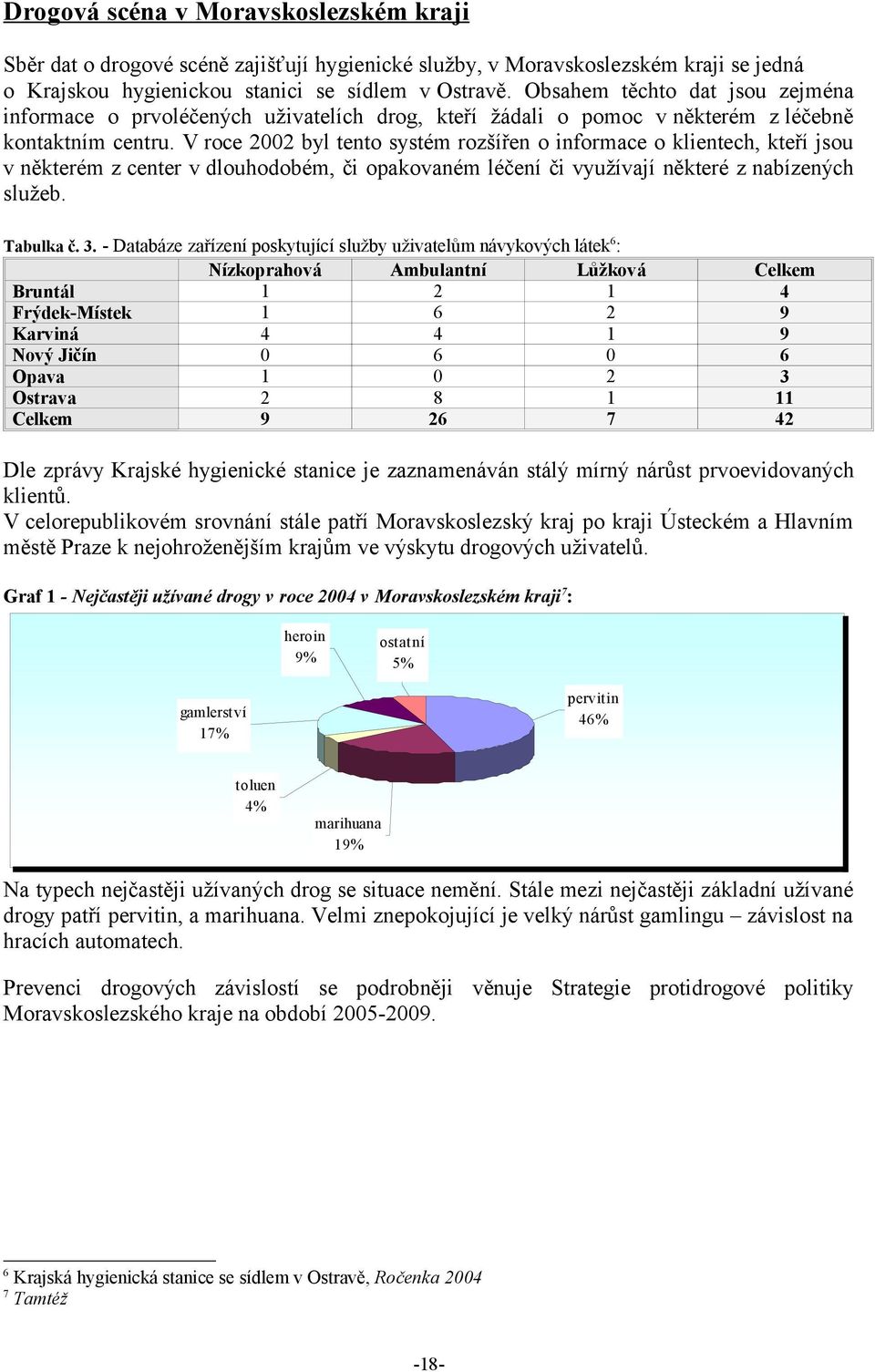 V roce 2002 byl tento systém rozšířen o informace o klientech, kteří jsou v některém z center v dlouhodobém, či opakovaném léčení či využívají některé z nabízených služeb. Tabulka č. 3.