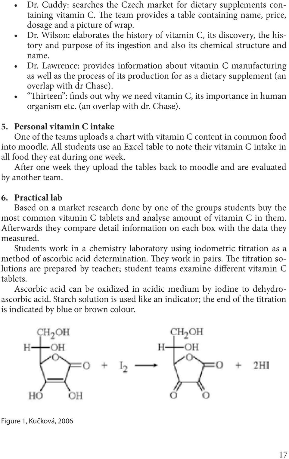 Lawrence: provides information about vitamin C manufacturing as well as the process of its production for as a dietary supplement (an overlap with dr Chase).