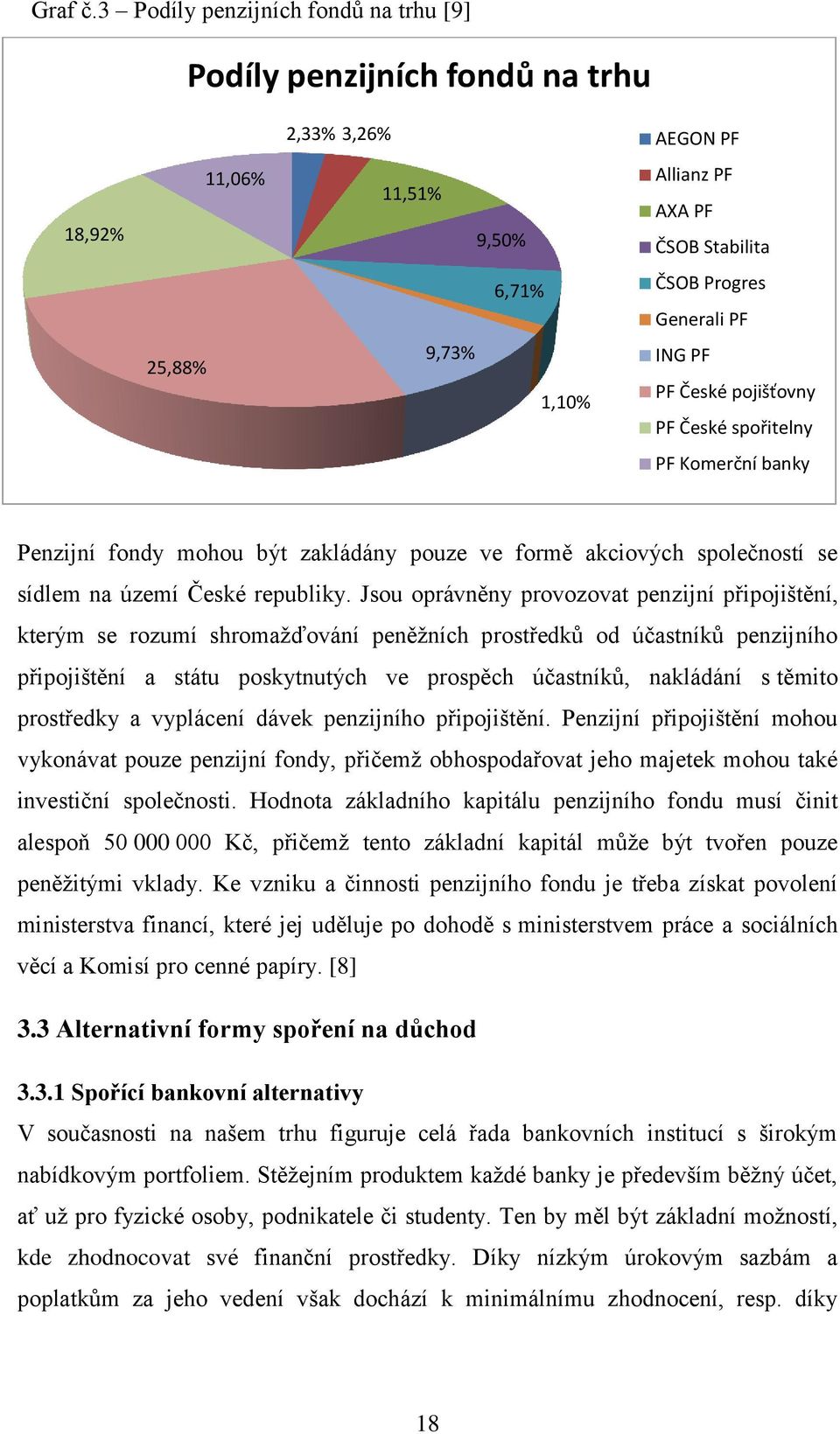 1,10% ING PF PF České pojišťovny PF České spořitelny PF Komerční banky Penzijní fondy mohou být zakládány pouze ve formě akciových společností se sídlem na území České republiky.