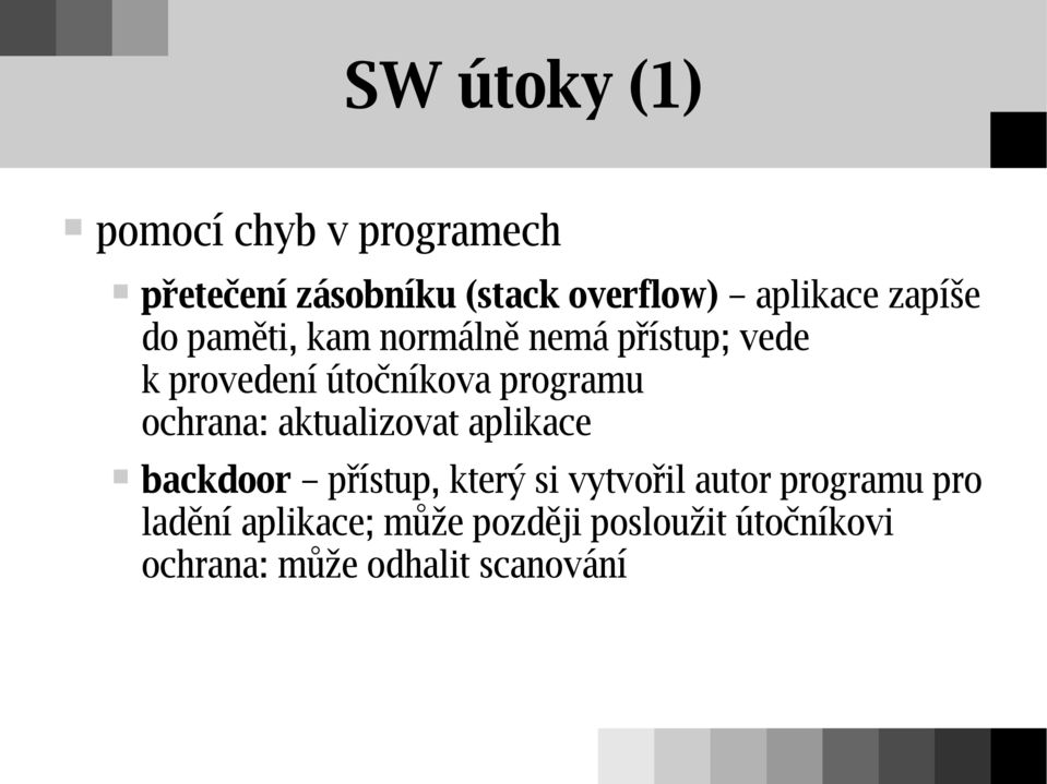 ochrana: aktualizovat aplikace backdoor přístup, který si vytvořil autor programu