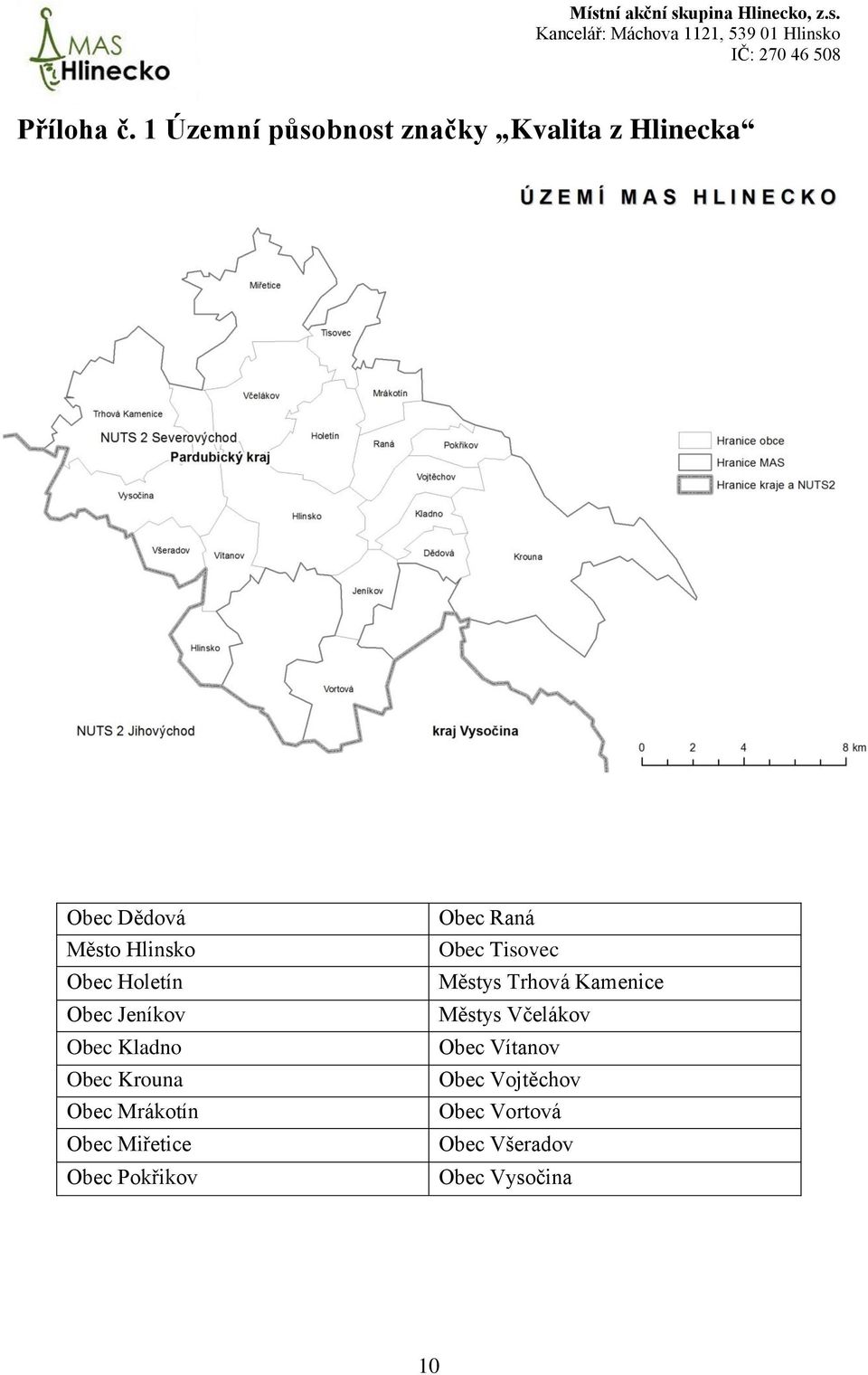 Holetín Obec Jeníkov Obec Kladno Obec Krouna Obec Mrákotín Obec Miřetice