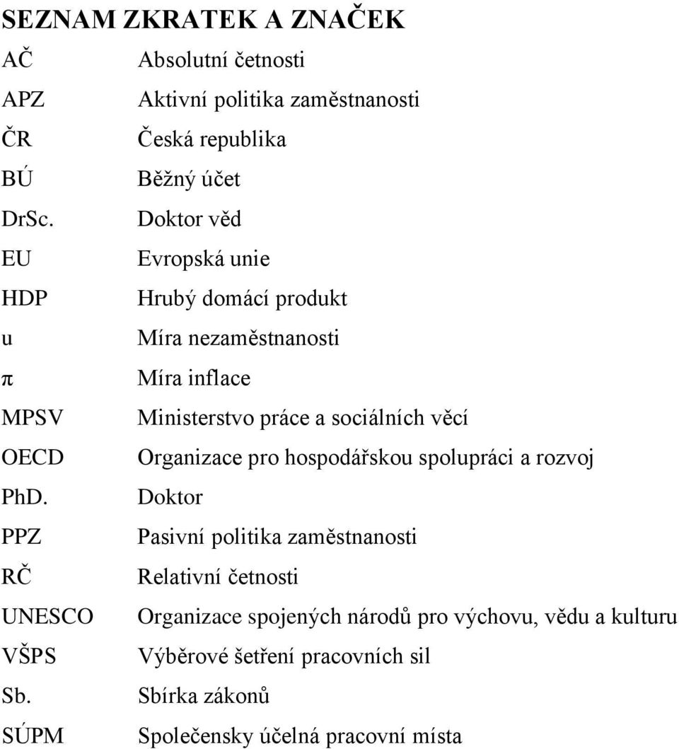 OECD Organizace pro hospodářskou spolupráci a rozvoj PhD.