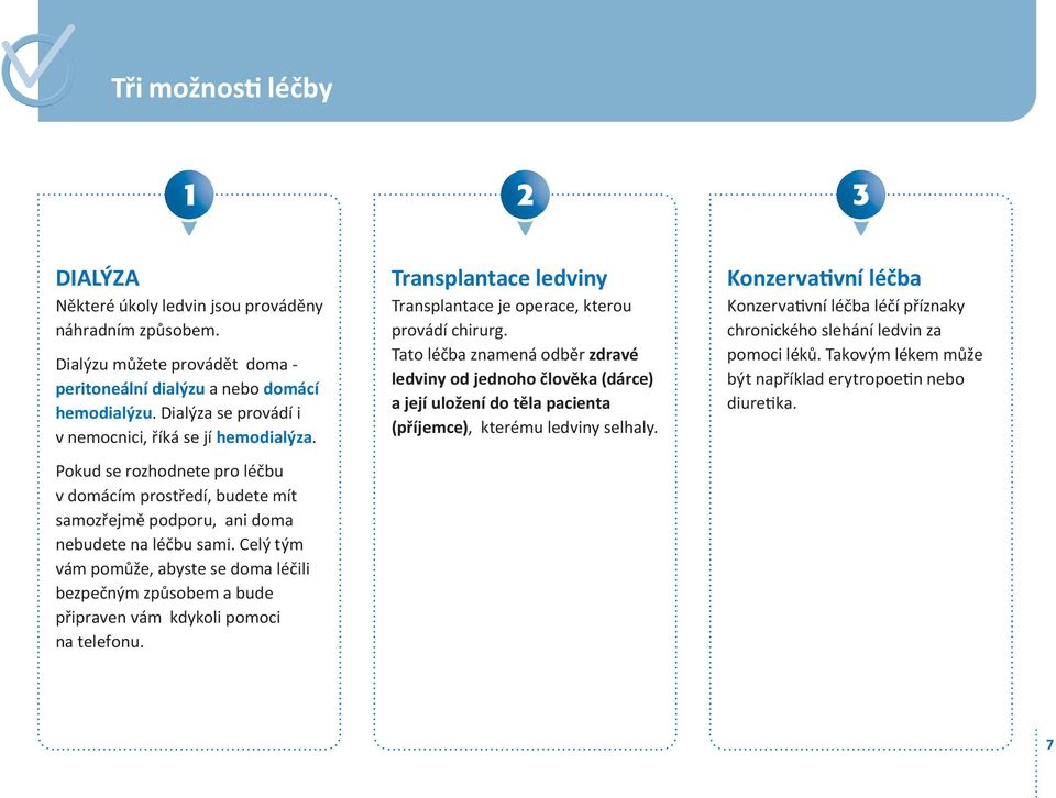 Celý tým vám pomůže, abyste se doma léčili bezpečným způsobem a bude připraven vám kdykoli pomoci na telefonu. Transplantace ledviny Transplantace je operace, kterou provádí chirurg.