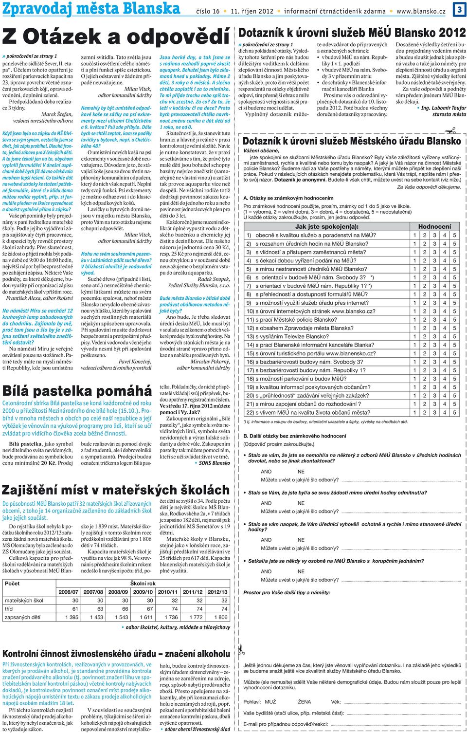 Marek Štefan, vedoucí investičního odboru Když jsem byla na zápisu do MŠ Divišova se svým synem, nestačila jsem se divit, jak zápis probíhal. Dlouhá fronta, jediná zábava pro X čekajícíh dětí.