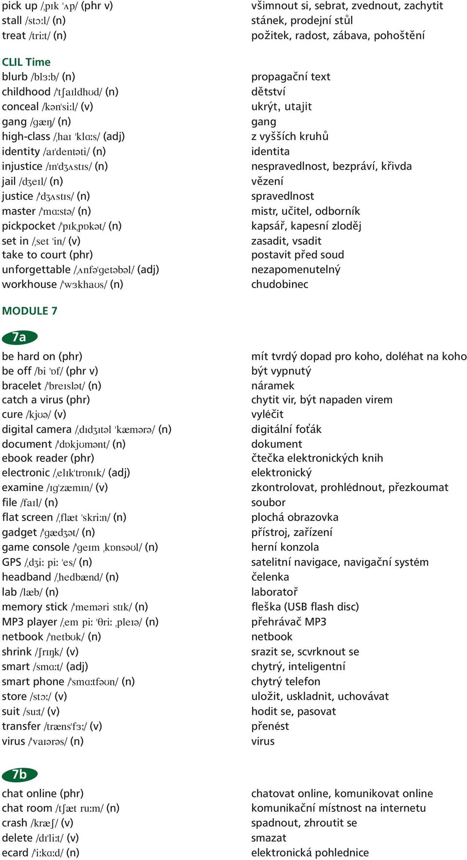 b l\ (adj) workhouse \"w khaus\ (n) všimnout si, sebrat, zvednout, zachytit stánek, prodejní stůl požitek, radost, zábava, pohoštění propagační text dětství ukrýt, utajit gang z vyšších kruhů