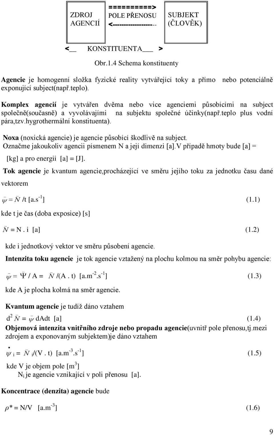 Komplex agencií je vytvářen dvěma nebo vice agenciemi působícími na subject společně(současně) a vyvolávajími na subjektu společné účinky(např.teplo plus vodní pára,tzv.hygrothermální konstituenta).