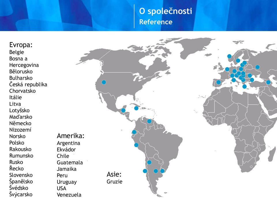 Polsko Rakousko Rumunsko Rusko Řecko Slovensko Španělsko Švédsko Švýcarsko