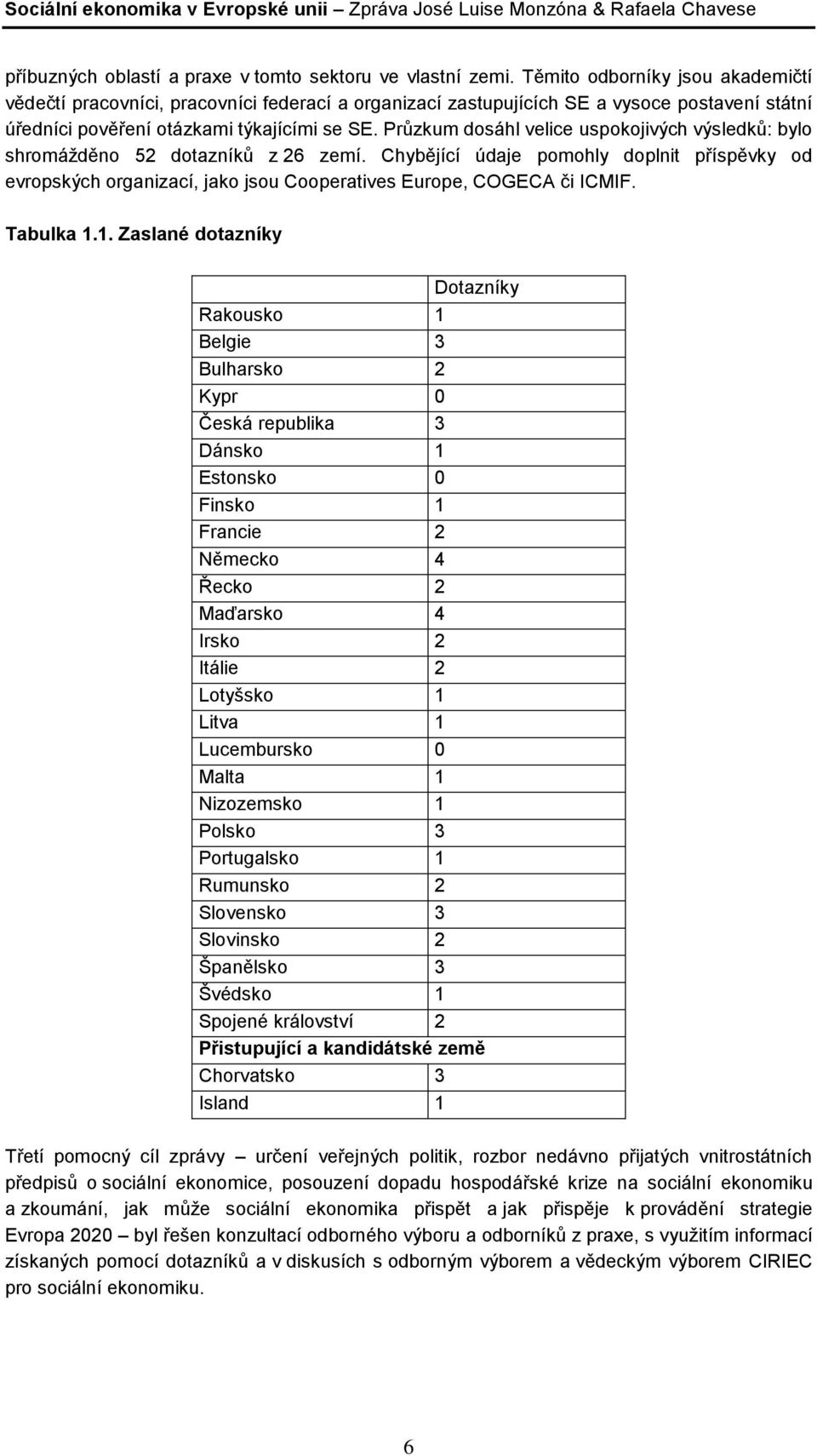 Průzkum dosáhl velice uspokojivých výsledků: bylo shromážděno 52 dotazníků z 26 zemí.