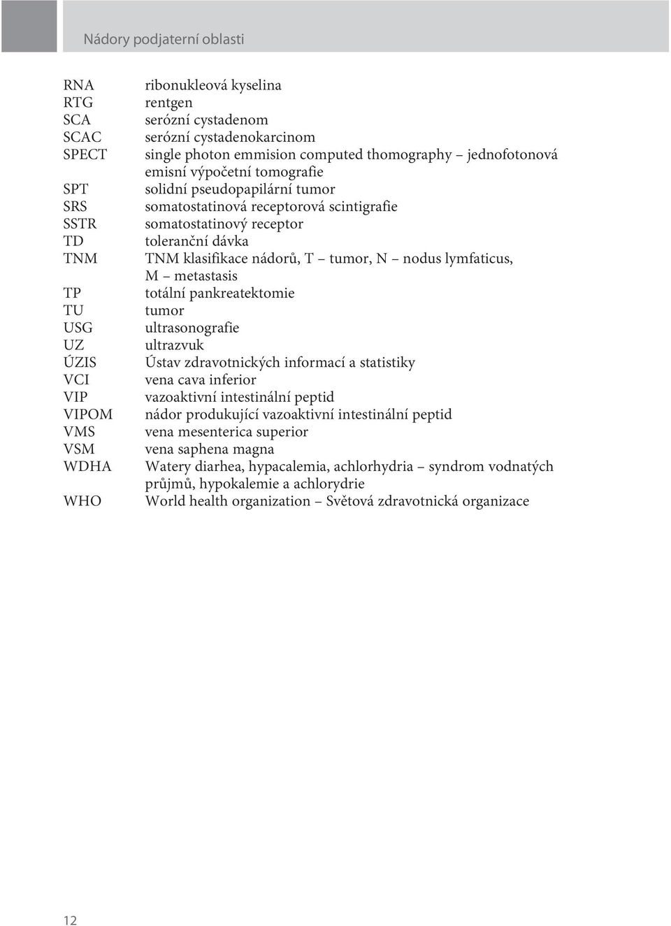 klasifikace nádorù, T tumor, N nodus lymfaticus, M metastasis totální pankreatektomie tumor ultrasonografie ultrazvuk Ústav zdravotnických informací a statistiky vena cava inferior vazoaktivní