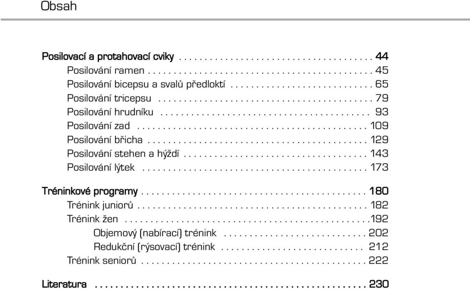 .......................................... 129 Posilování stehen a hýždí.................................... 143 Posilování lýtek............................................ 173 Tréninkové programy.