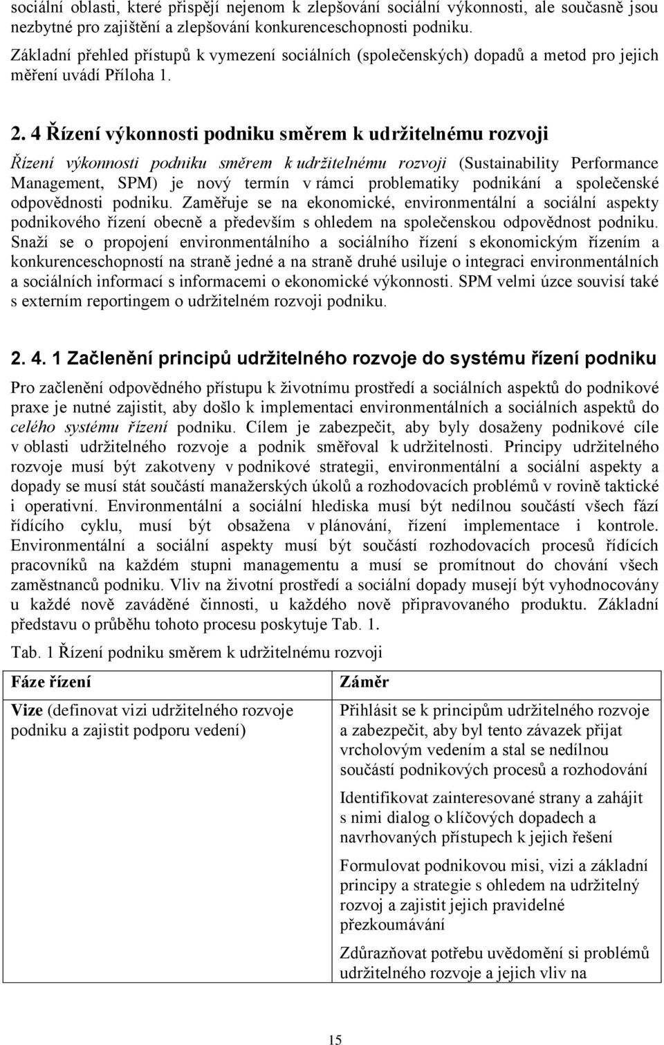 4 Řízení výkonnosti podniku směrem k udržitelnému rozvoji Řízení výkonnosti podniku směrem k udržitelnému rozvoji (Sustainability Performance Management, SPM) je nový termín v rámci problematiky