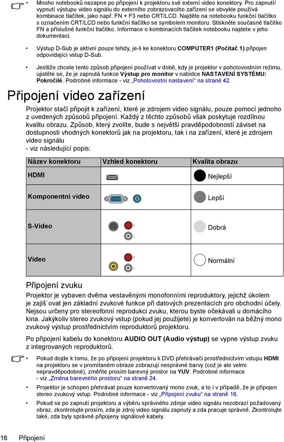 Najděte na notebooku funkční tlačítko s označením CRT/LCD nebo funkční tlačítko se symbolem monitoru. Stiskněte současně tlačítko FN a příslušné funkční tlačítko.