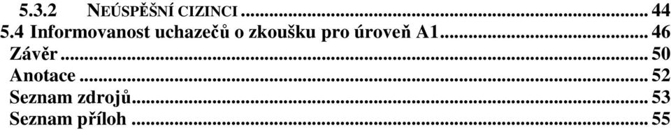 pro úroveň A1... 46 Závěr... 50 Anotace.