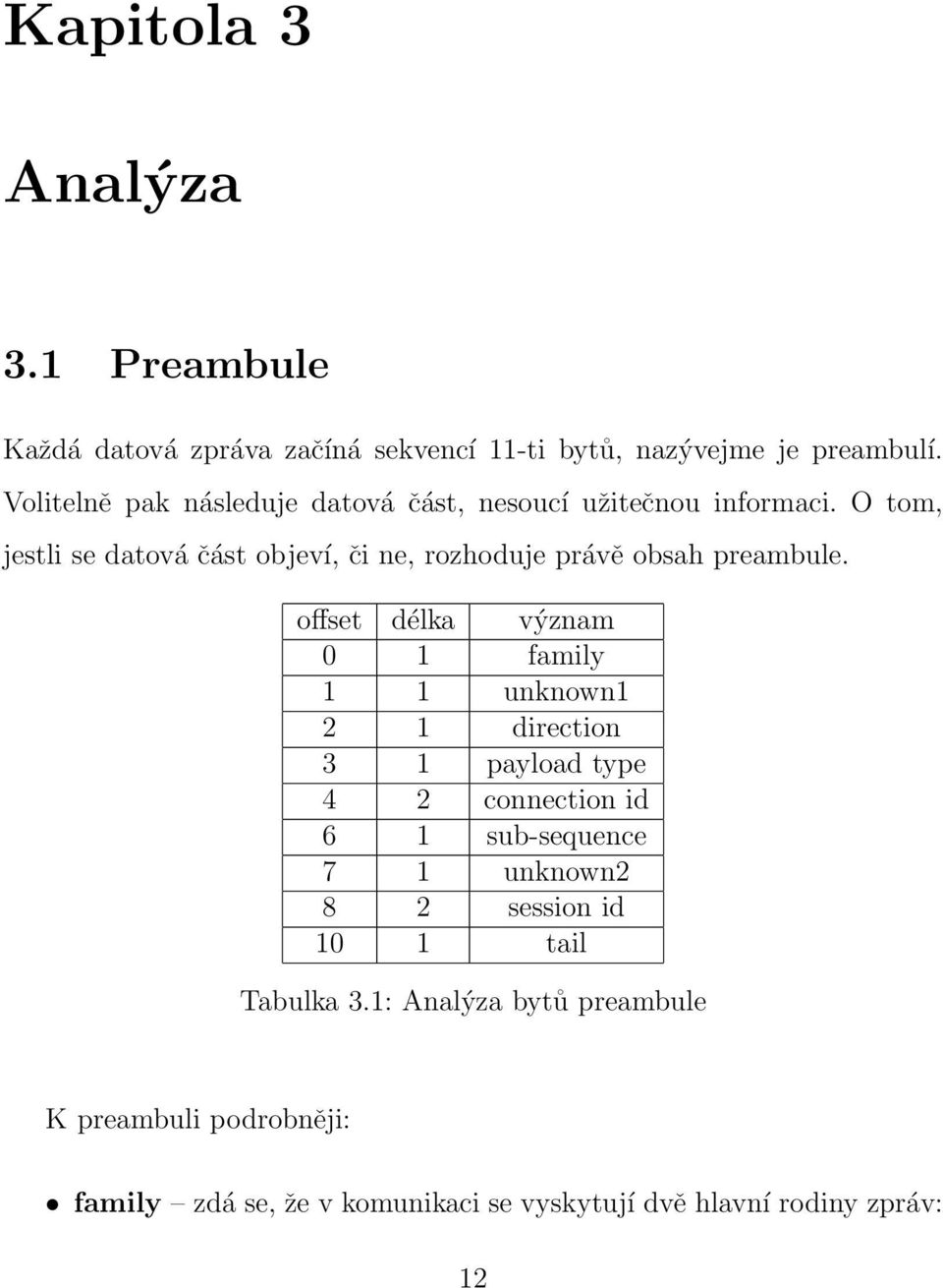 O tom, jestli se datová část objeví, či ne, rozhoduje právě obsah preambule.