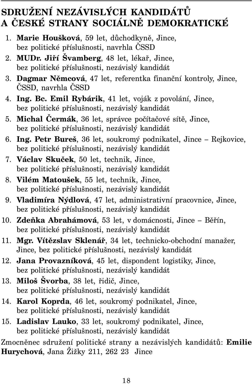 Emil Rybárik, 41 let, voják z povolání, Jince, bez politické příslušnosti, nezávislý kandidát 5.