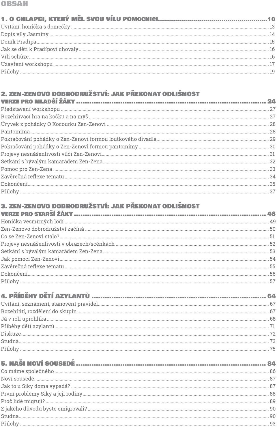 .. 27 Úryvek z pohádky O Kocourku Zen-Zenovi... 28 Pantomima...28 Pokračování pohádky o Zen-Zenovi formou loutkového divadla... 29 Pokračování pohádky o Zen-Zenovi formou pantomimy.