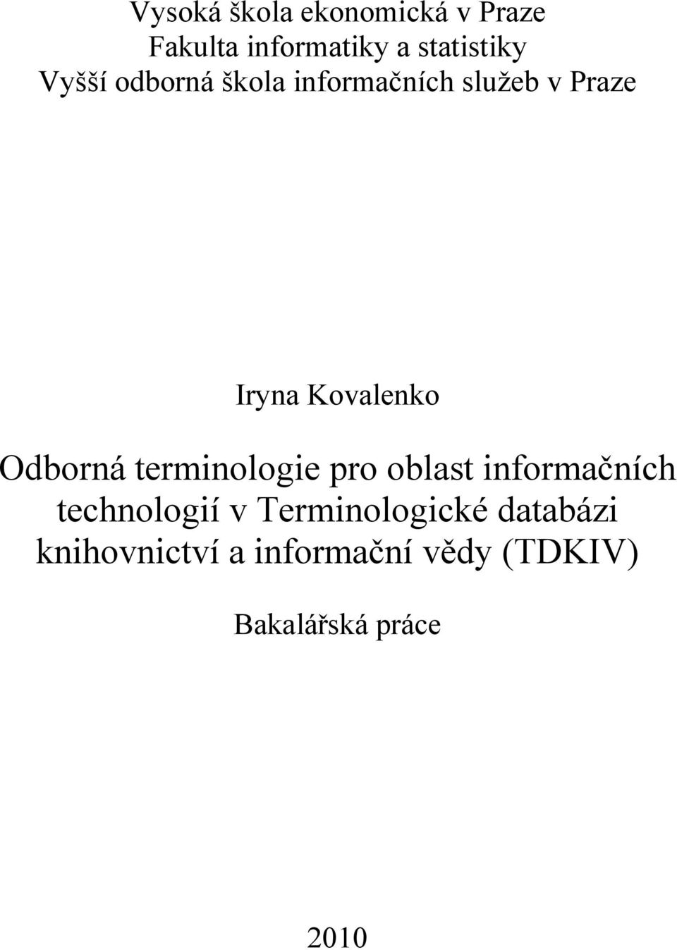 Odborná terminologie pro oblast informačních technologií v