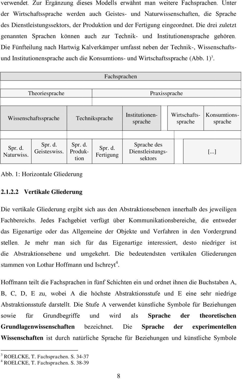 Die drei zuletzt genannten Sprachen können auch zur Technik- und Institutionensprache gehören.